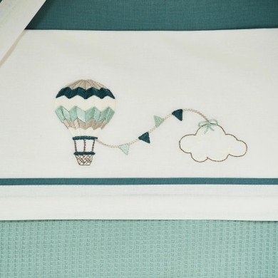 Coordinato Waffle Balloon Coccolissimi | Coperta + Lenzuola