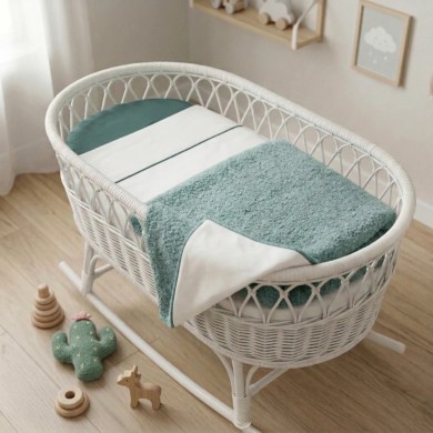 Coordinato Fluffy Bamboo Linear Coccolissimi | Coperta + Lenzuola
