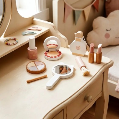 Set Trucco in Legno con Valigetta per bambini dai 3 anni - Tryco Baby