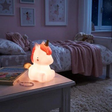 Lampada notturna LED  per bambini con timer 15 minuti - Unicorno