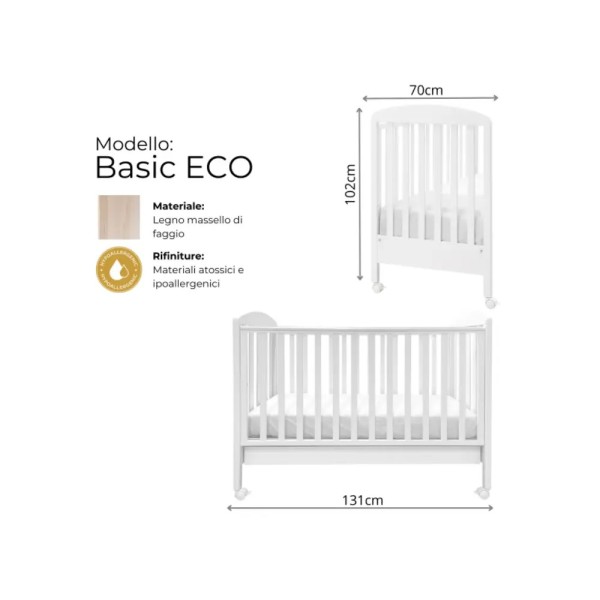 Kit Eco: Trio Modena Kikkaboo, Lettino Basic Eco Materasso e omaggio
