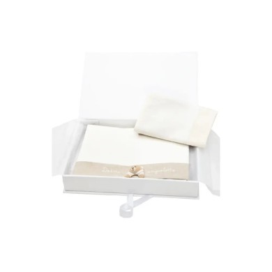 Set Lenzuola 3pz Tato Ecrù Nanan 100% Cotone per Lettino e Carrozzi