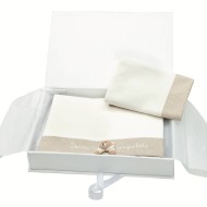 Set Lenzuola 3pz Tato Ecrù Nanan 100% Cotone per Lettino e Carrozzi