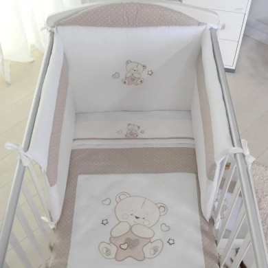 Paracolpi + Piumino sfoderabile + Set lenzuola 3pz per Lettino Timmy