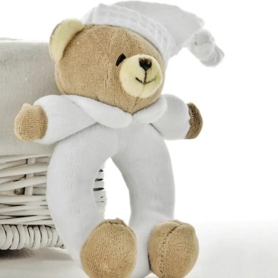 Sonaglio Tato Nanan Peluche Sonoro per Neonati in Cotone