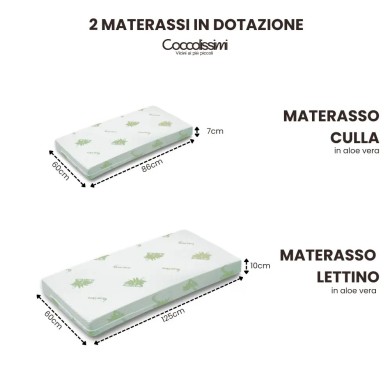 Culla Evolutiva Dreamy Coccolissimi: da 0 ai 4 anni in 5 funzioni