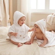 Accappatoio poncho Teddy Tato Nanan in cotone 2-4 anni