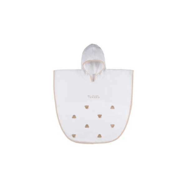 Accappatoio poncho Teddy Tato Nanan in cotone 2-4 anni