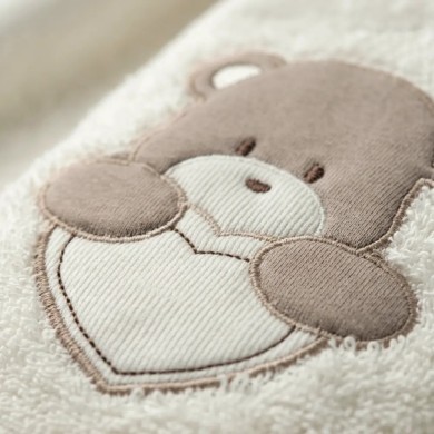 Accappatoio con maniche Orso Cuore