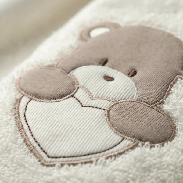 Accappatoio con maniche Orso Cuore