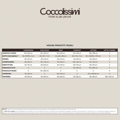 Piumone sfoderabile e Federa Linear Coccolissimi | Completo Lettino