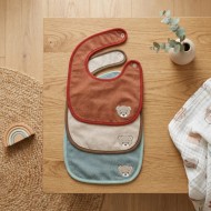 Tris di Bavaglini Primi Mesi Teddy Coccolissimi | Bavette Neonato