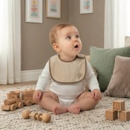 Tris di Bavaglini Primi Mesi Rainbow Coccolissimi | Bavette Neonato
