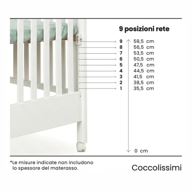 Culla Evolutiva Dreamy Coccolissimi: da 0 ai 4 anni in 5 funzioni