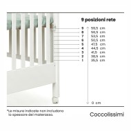 Culla Evolutiva Dreamy Coccolissimi: da 0 ai 4 anni in 5 funzioni