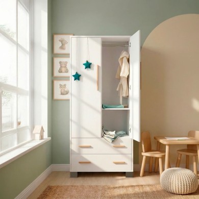 Armadio Dreamy 2 ante Coccolissimi – Mobile cameretta elegante