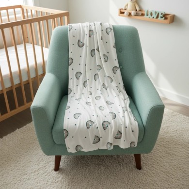 Coperta Bamboo Rainbow Coccolissimi in Jersey di Bamboo per Neonato