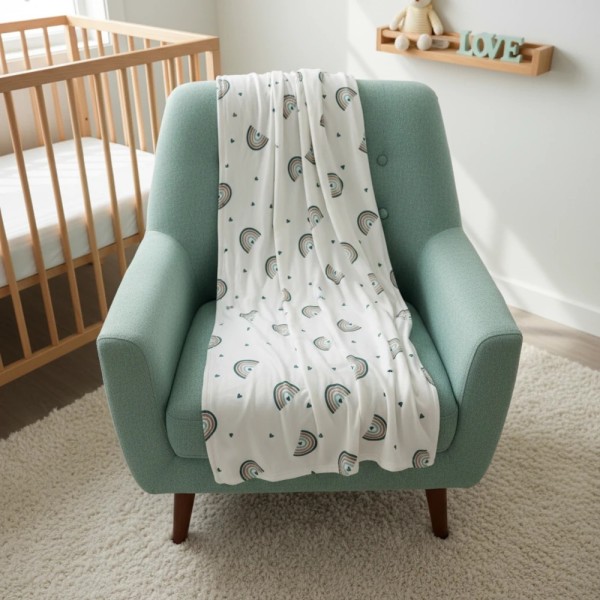 Coperta Bamboo Rainbow Coccolissimi in Jersey di Bamboo per Neonato