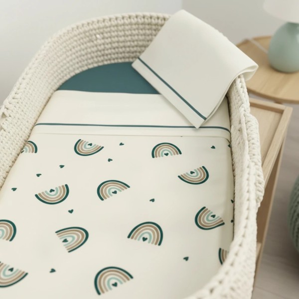Coordinato Bamboo Rainbow Coccolissimi con Copertina e Lenzuola per Ne